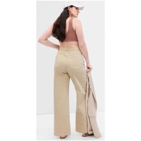 NWT Gap High-Rise Stride Wide Leg Pants Size 14 - Picture 2 of 7